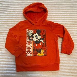 Disney Kids Hoodie in Bright Orange with Mickey Design